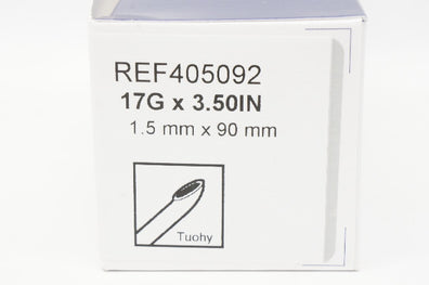 BD 405092 Becton Tuohy Epidural Ndle. 17G x 3.50inch - Box of 10